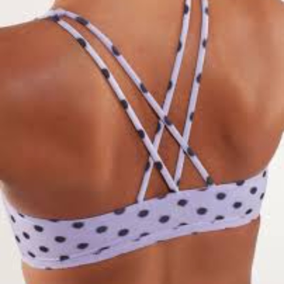 Lululemon Free To Be Bra-High Noon Dot Lilac/Black - Picture 3 of 7